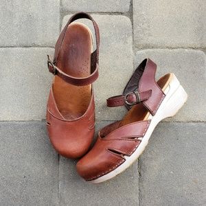 Dansko Platform Leather Mary Jane's